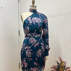 Devlin Size 2  Devlin   No care laOne shoulder short dress: cherry blossom print